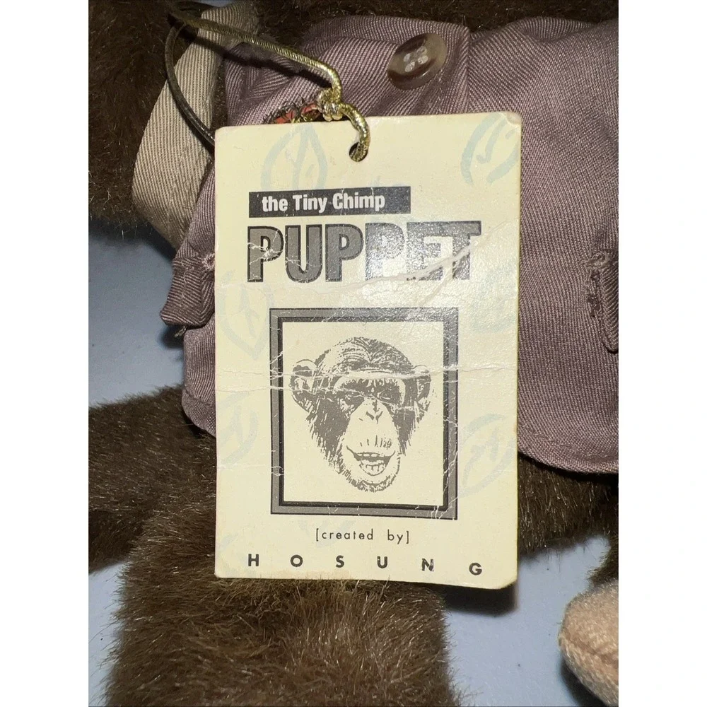 Vtg Hosing 1994 The Tiny Chimp Puppet - Poki Monkey With Backpack 10